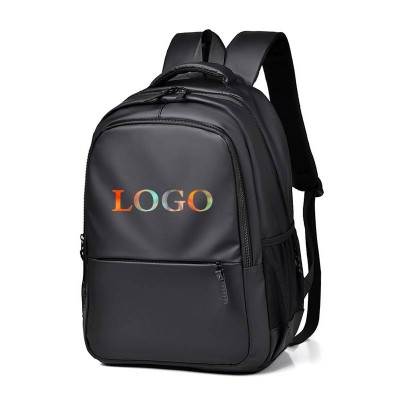 Wholesale Customized Leather Laptop Backpack For Men Small Outdoor Usb Feature Bag With Logo Softback For Business School Use