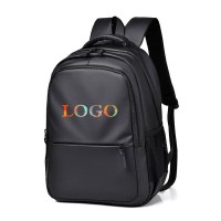 Wholesale Customized Leather Laptop Backpack For Men Small Outdoor Usb Feature Bag With Logo Softback For Business School Use